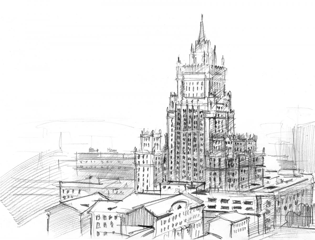 Архитектура Москва в графике